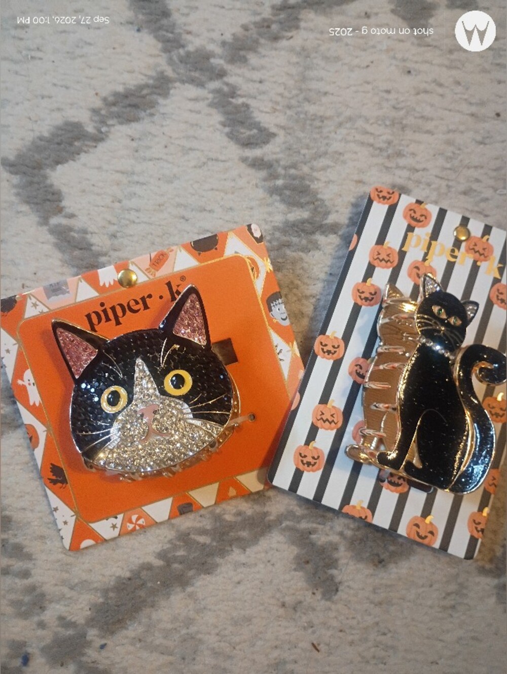 Piper K spider hair clips Cats
